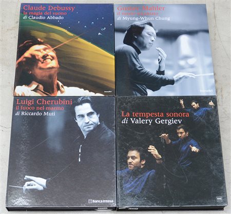 Lotto composto da quattro custodie contenenti cd e opere di musica classica.