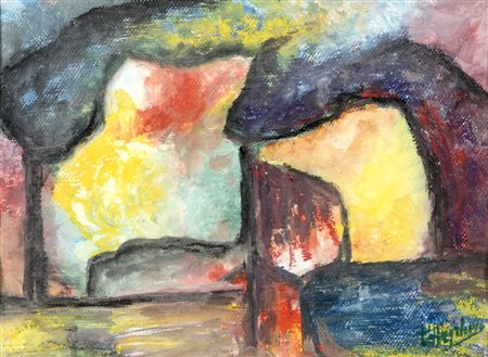 Leandra Angelucci Cominazzini COMPOSIZIONE Tempera e pastelli su carta, cm...