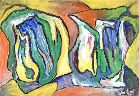 Leandra Angelucci Cominazzini COMPOSIZIONE Tempera e pastelli su carta, cm...