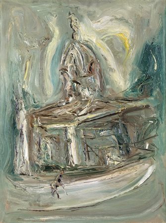 Giovanni Stradone CHIESA ROMANA Olio su tela, cm 80x60. Firma data e titolo...