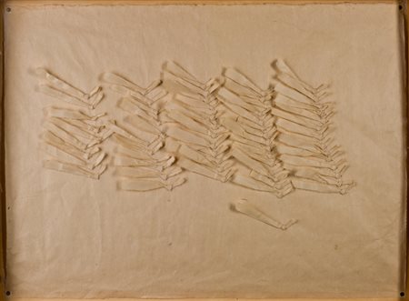 Hidetoshi Nagaswa BASSORILIEVO Tecnica mista su carta, 84x61 cm. Prov....