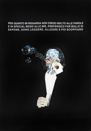 Felice Levini AL CENTRO DELLA STRADA Tecnica mista su tela, cm 160x110....