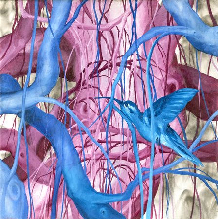 Alessandro Cannistrà UNA MANIERA DI VEDERE Olio e fumo su tela, cm 50x50....