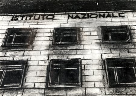 Andrea Chiesi ISTITUTO NAZIONALE Pastello su carta, cm 29,5x42. Opera...