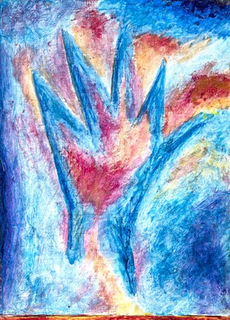 Nicola De Maria LA ZAMPA Olio su tela, cm 21x15. Sul retro titolo, firma e...