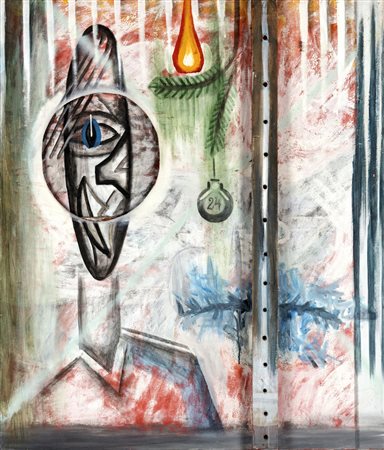 Szymon Urbansky WIGILIA Tecnica mista su tela (olio e legno), cm 140x120. Al...