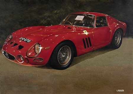 Luigi Rocca FERRARI GTO Olio su tela, cm 70x100. Al retro titolo, firma e...