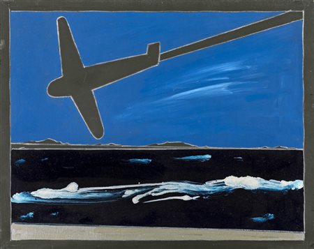 Franco Angeli SENZA TITOLO Olio su tela, cm 40x50. Firma la retro "Angeli"....