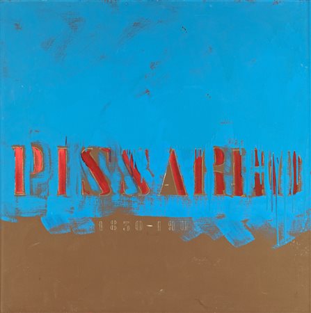 Tano Festa OMAGGIO A PISSARRO Acrilico e olio su tela, cm 100x100. Firma e...