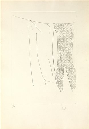 Fausto Melotti SENZA TITOLO Incisione, cm 49x34. Numerazione e firma sul...