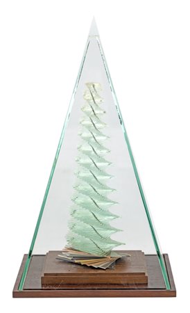 Mario Ceroli ALBERO DELLA VITA Scultura multiplo, h 52 cm. Firma e...