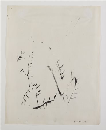 Franco Angeli SENZA TITOLO Olio su carta, cm 28,9x22,9. Firmato in basso a...