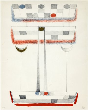 Fausto Melotti SENZA TITOLO Litografia, 50x40 cm, numerata in basso a...