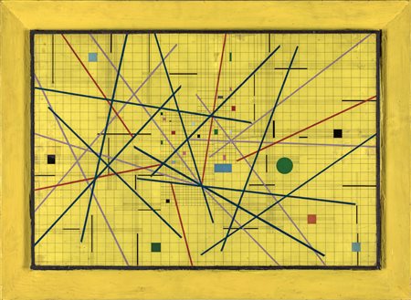 Andrea Bizanzio SENZA TITOLO Tecnica mista su tavola, cm 55,5x81,5. Al retro...