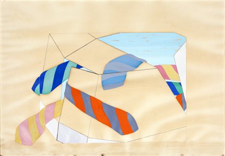 Umberto Buscioni SENZA TITOLO Matita e tempera su carta, cm 70x100. Firma e...