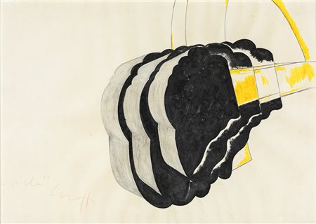 Gianni Ruffi L'ARIETE Pastelli su carta, cm 50x70. Firma e titolo in basso a...