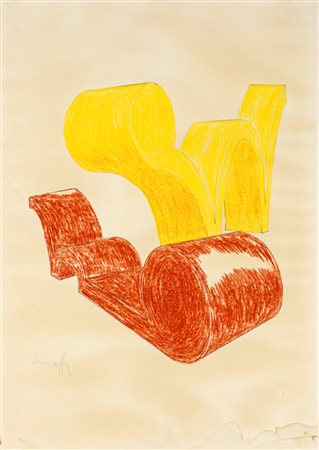 Gianni Ruffi SENZA TITOLO Pastelli su carta, cm 70x50. Firma Ruffi in basso a...