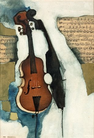 Rosina Wachtmeister COMPOSIZIONE Collage e tempera su cartone, cm 65x45....