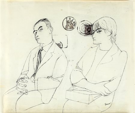 Giacomo Porzano TRE DISEGNI DI GIACOMO PORZANO Tutti firmati sul fronte....