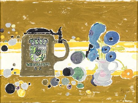 Lionel Fioravanti Massa LE BOUQUET Olio su tela, cm 35x49. Firma e titolo al...