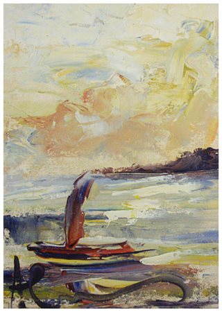 PAOLO MASSIMO ABRAMS Livorno 1952 Senza titolo Olio su tela cartonata 34 x...