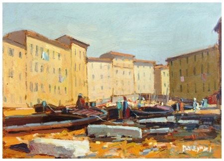 ROBERTO BALESTRI Pisa 1939 Senza titolo Olio su tavola 25 x 35. Firma in b. a...