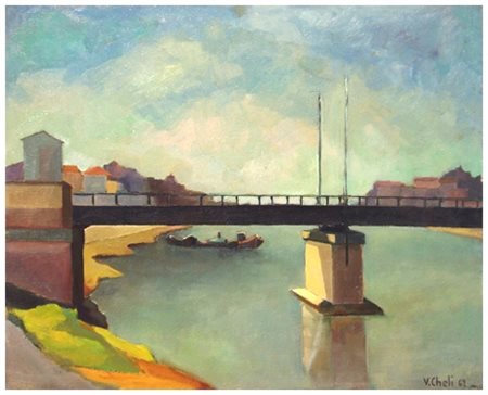 VALERIO CHELI Firenze 1923 – Firenze 2002 Pisa – Ponte della ferrovia 1962...
