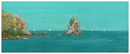 PIERO VACCARI Livorno 1926 – Livorno 1997 Vulcano 1978 Olio su tavola 15,5 x...