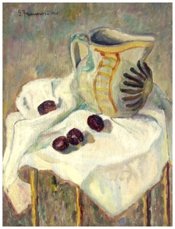 GERALDA FRANCIOSI Vecchiano 1897 – Livorno 1992 Natura morta 1945 Olio su...