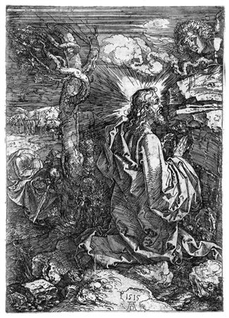 Durer Albrecht L’AGONIA NEL GIARDINO. 1515 Acquaforte su ferro. mm 224x158....