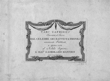Tiepolo Giovanni Battista VARJ CAPRICCI Serie completa ed omogenea di 10...