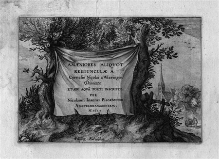 Visscher Claes Jansz PAESAGGI Serie completa ed omogenea di 14 acqueforti. mm...