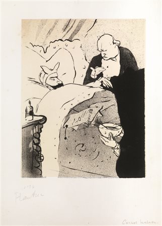de Toulouse-Lautrec Henri CARNOT MALADE ! 1893 Litografia a un colore. mm...