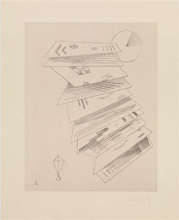 Kandinsky Wassily COMPOSITION 2 POUR CAHIERS D’ART. 1932 Puntasecca. mm...