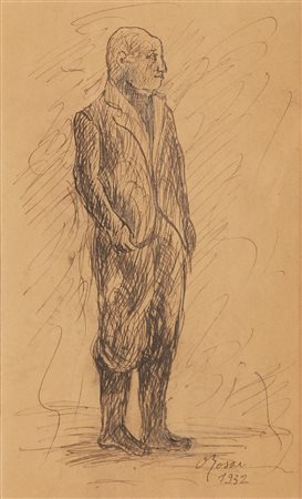 ROSAI OTTONE (1895 - 1957) Studio per la figura di B. Mussolini. . 1932....