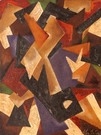 EXTER ALEXANDRA (1882 - 1949) Senza titolo. Tempera su cartone. Cm 34,00 x...