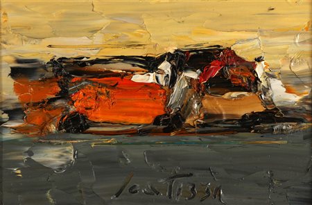 SCATIZZI SERGIO (1918 - 2009) Senza titolo. Olio su tavola. Cm 30,00 x 20,00....