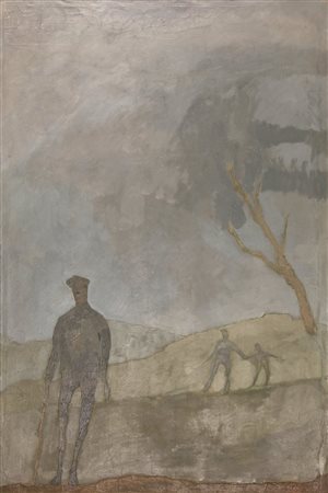 VILLORESI FRANCO (1920 - 1975) Maremma. 1965. Olio su tela . Cm 80,00 x...