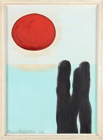 POTENZA PRIMO (1909 - 1983) Gli ultimi amanti di Venezia. 1979. Olio su tela...