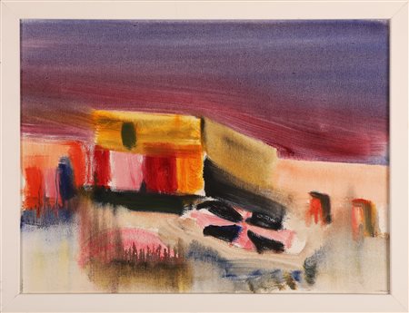 MAGAZZINI SALVATORE (n. 1955) Marrakech. Olio su tela . Cm 40,00 x 30,00. Al...
