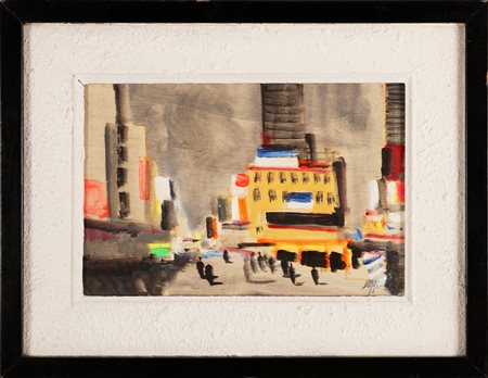 MAGAZZINI SALVATORE (n. 1955) New York. Olio su tavola. Cm 30,00 x 20,00....
