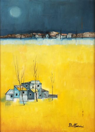 BETTARINI LIDO (n. 1927) Senza titolo. Olio su tela . Cm 30,00 x 40,00. Firma...