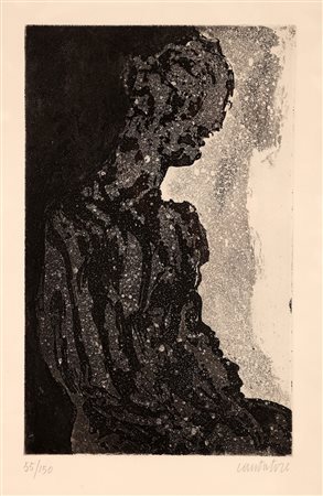 CANTATORE DOMENICO (1906 - 1998) Uomo del mio tempo. Acquaforte. Cm 32,00 x...