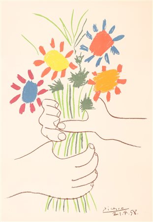 PICASSO PABLO (1881 - 1973) Senza titolo. 1958. Serigrafia. Cm 50,00 x 63,50....