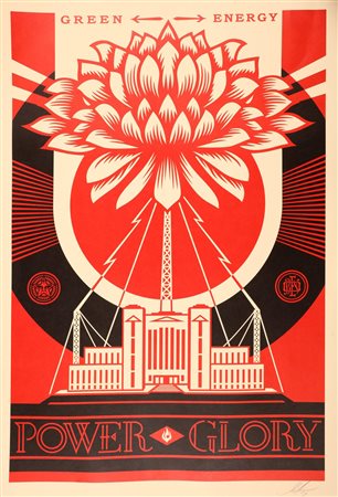 FAIREY SHEPARD (n. 1970) Green Power. 2009. Litografia. Cm 61,00 x 88,00. Non...