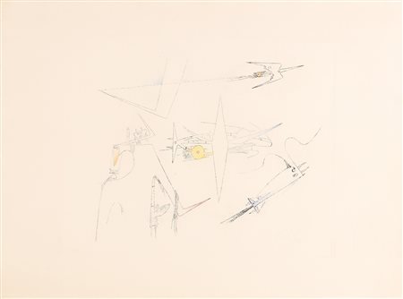 LAM WILFREDO (1902 - 1982) Senza titolo. 1970. Acquaforte ritoccata a mano....