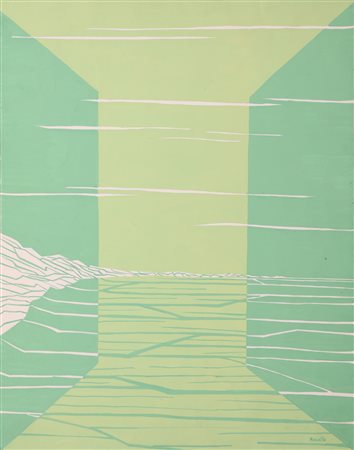 ROSSELLO MARIO (1927 - 2000) Senza titolo. Tempera su carta. Cm 35,00 x...