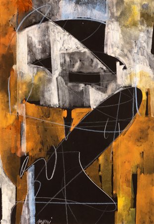 RUGGERI PIERO (1930 - 2009) Napoleone. . Tecnica mista su carta. Cm 32,00 x...