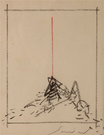 SCANAVINO EMILIO (1922 - 1986) Senza titolo. Tecnica mista su carta. Cm 18,00...