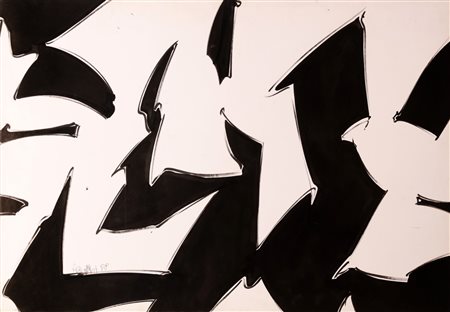 ASDRUBALI GIOVANNI (n. 1955) Senza titolo. 1988. Tecnica mista su carta su...